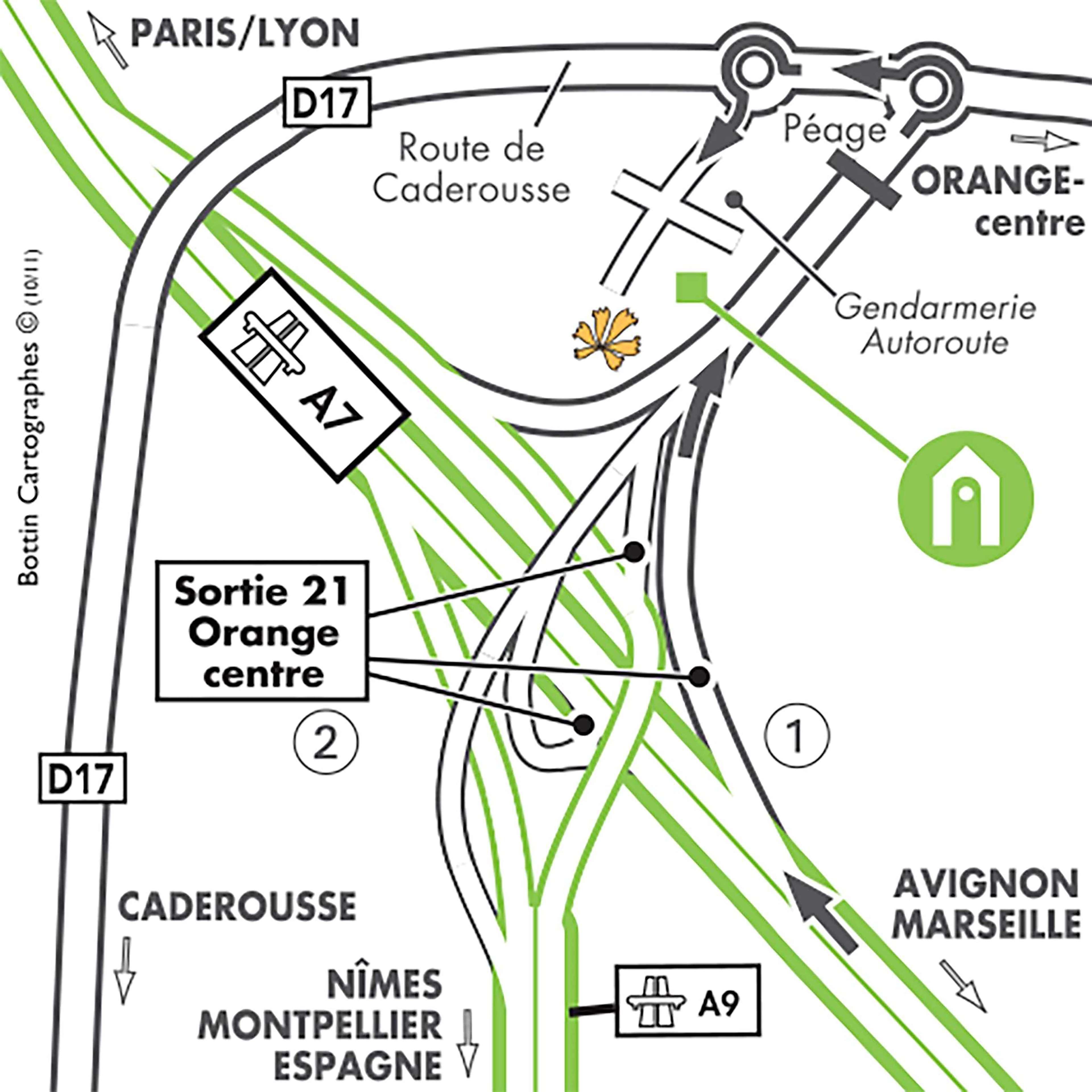 Campanile Orange Centre Sortie 21 Sur A7 A9 Hotel Luaran gambar